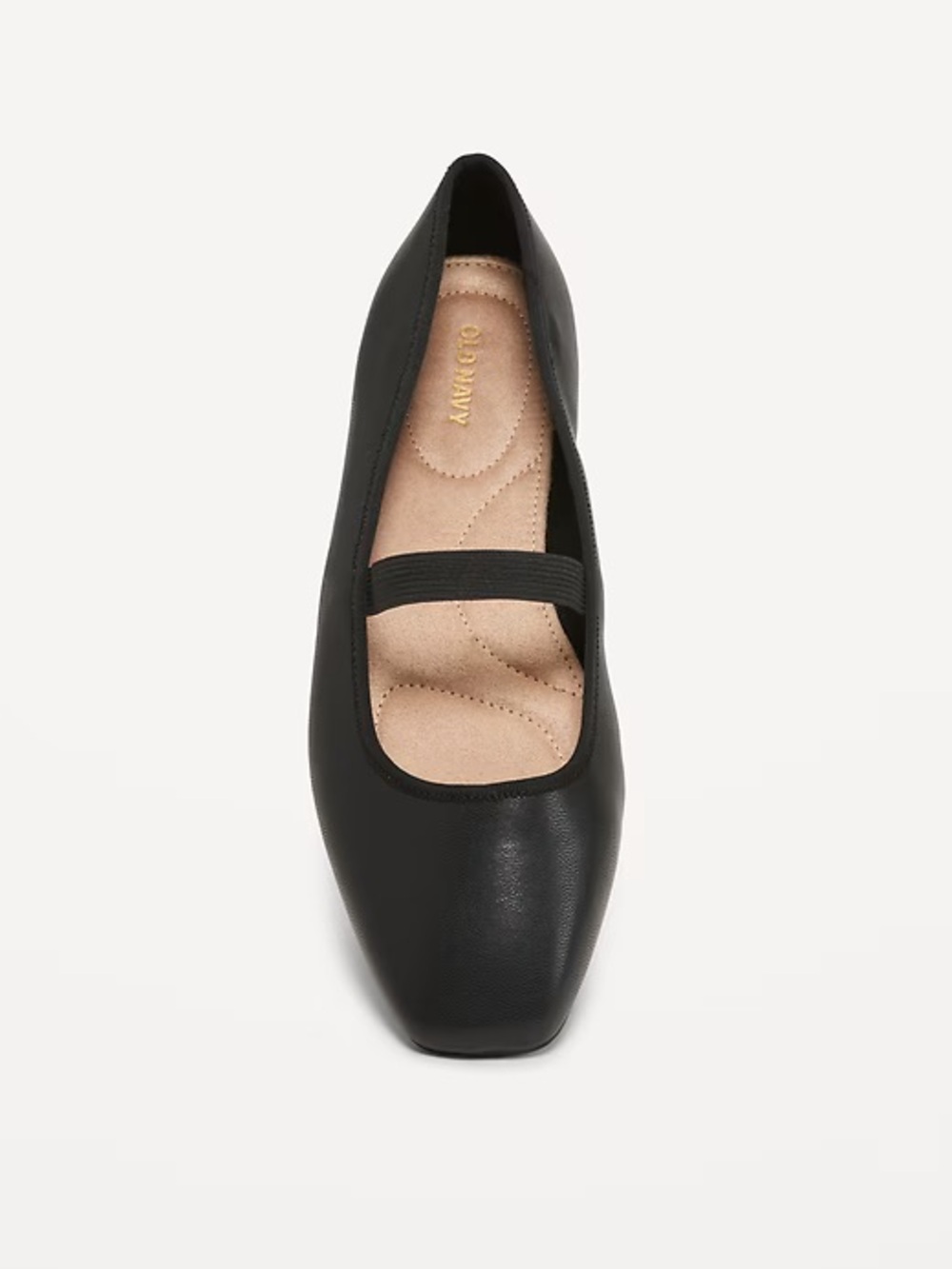 Black Square-Toe Mary Jane Ballet Flat